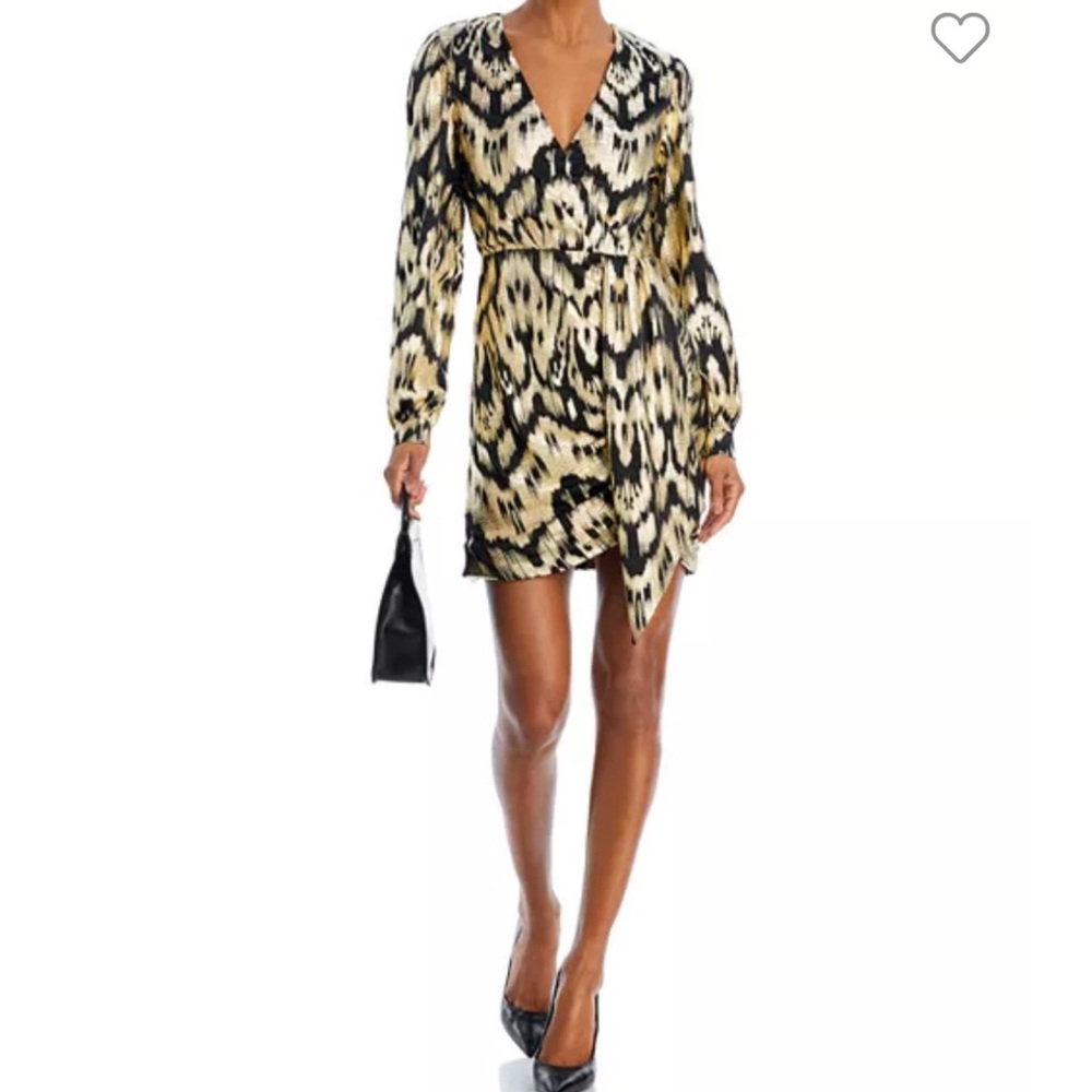 AQUA Black and Gold Dress- XS